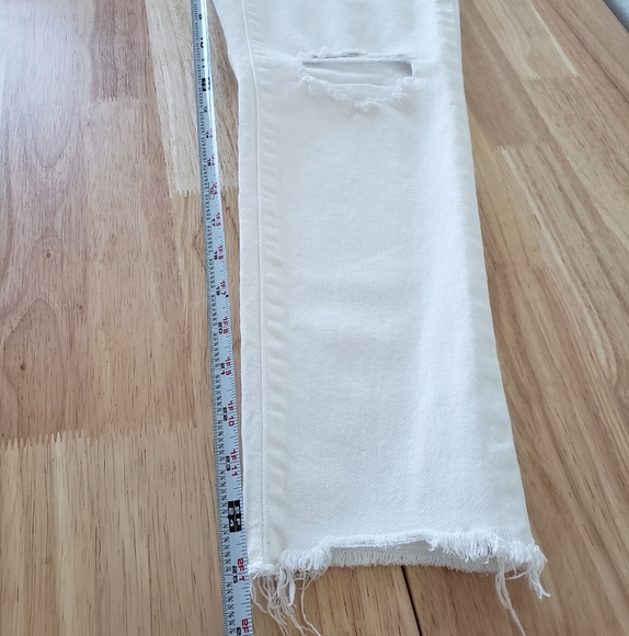 Levi's 721 Jeans Women's Size 30 High-rise Skinny Ankle Distressed White Denim - Picture 10 of 15